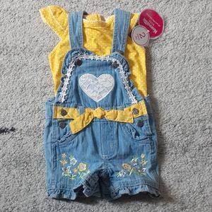 Girls overalls set. Nwt.
